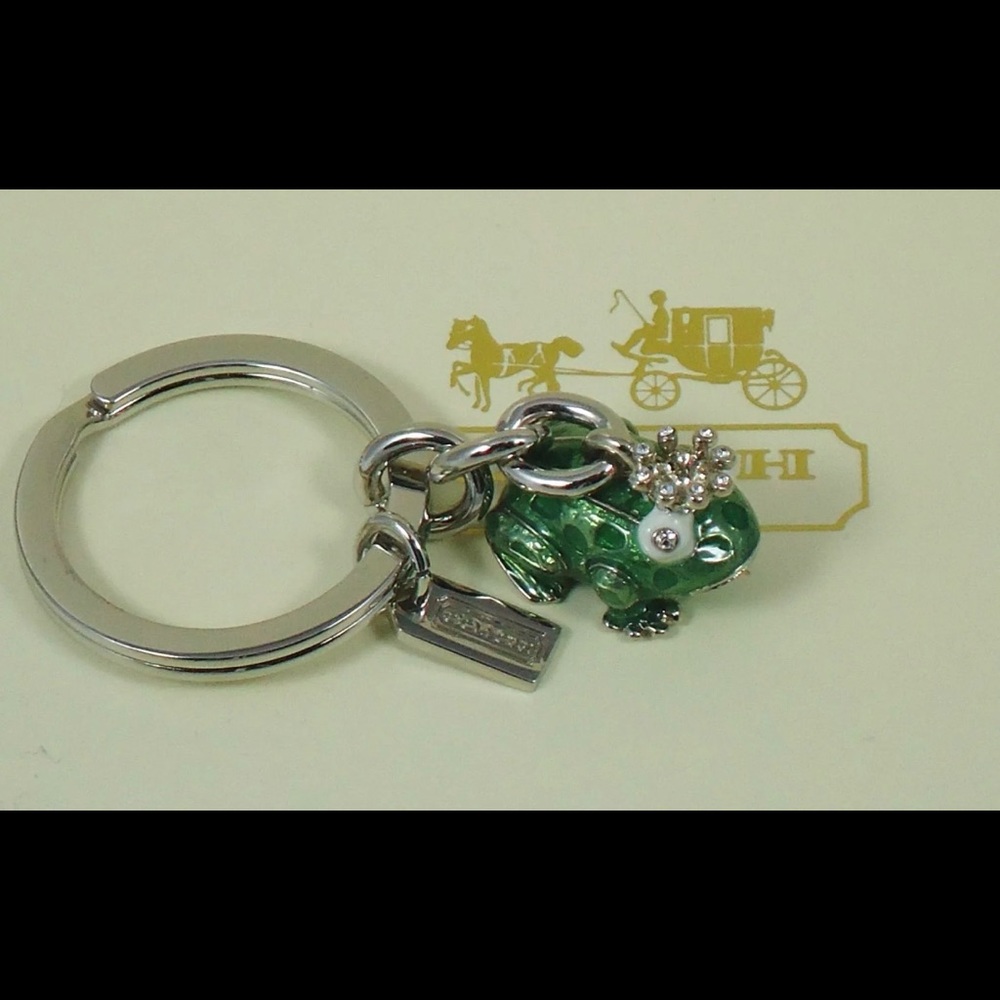 Coach Swarvoski Crystal Frog Prince Keyring